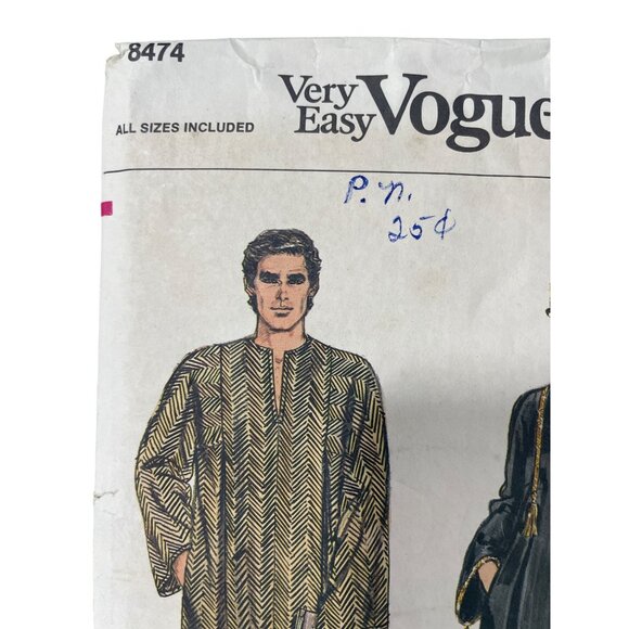 Very Easy Vogue 8474 Misses Kaftan Caftan All Sizes Included Pattern Vintage CUT - Picture 2 of 6